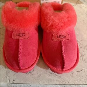 UGG Pink Fluffy Slippers
